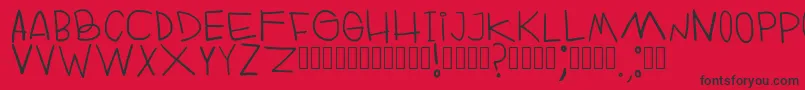 RuinOfFabulerie Regular Font – Black Fonts on Red Background