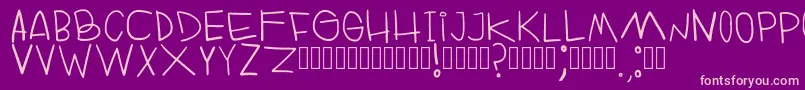 RuinOfFabulerie Regular Font – Pink Fonts on Purple Background