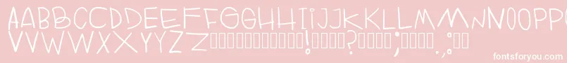 RuinOfFabulerie Regular-Schriftart – Weiße Schriften auf rosa Hintergrund