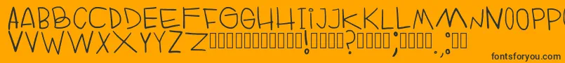 RuinOfFabulerie Regular Font – Black Fonts on Orange Background