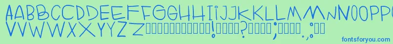 RuinOfFabulerie Regular Font – Blue Fonts on Green Background