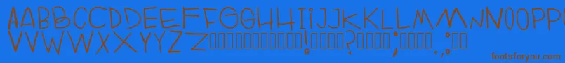 RuinOfFabulerie Regular Font – Brown Fonts on Blue Background
