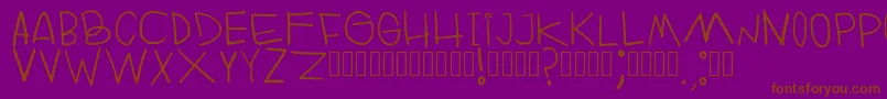 RuinOfFabulerie Regular Font – Brown Fonts on Purple Background