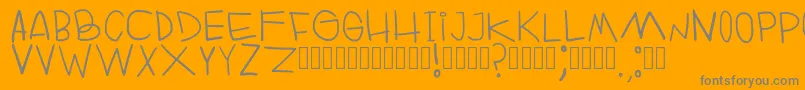 RuinOfFabulerie Regular-Schriftart – Graue Schriften auf orangefarbenem Hintergrund