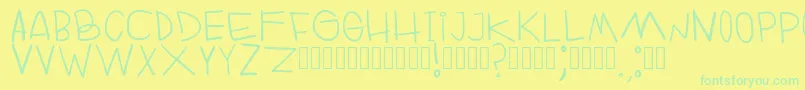 RuinOfFabulerie Regular Font – Green Fonts on Yellow Background