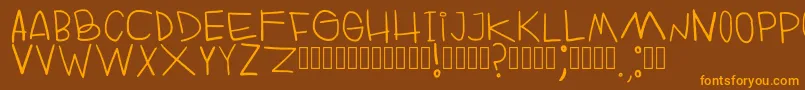 RuinOfFabulerie Regular Font – Orange Fonts on Brown Background