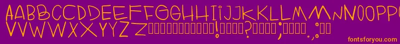 RuinOfFabulerie Regular Font – Orange Fonts on Purple Background