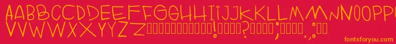 RuinOfFabulerie Regular Font – Orange Fonts on Red Background
