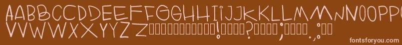 RuinOfFabulerie Regular Font – Pink Fonts on Brown Background