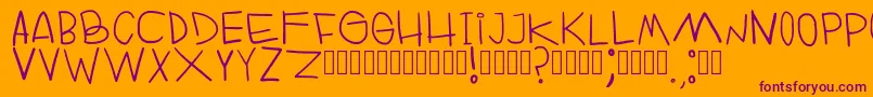 RuinOfFabulerie Regular Font – Purple Fonts on Orange Background