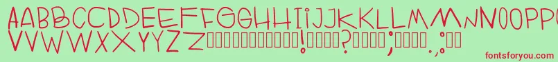 RuinOfFabulerie Regular Font – Red Fonts on Green Background