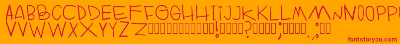 RuinOfFabulerie Regular Font – Red Fonts on Orange Background