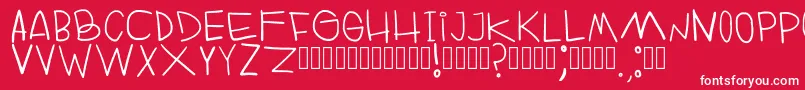 フォントRuinOfFabulerie Regular – 赤い背景に白い文字