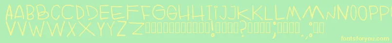 RuinOfFabulerie Regular Font – Yellow Fonts on Green Background