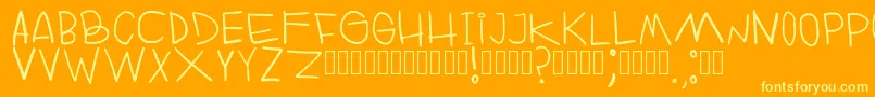 RuinOfFabulerie Regular Font – Yellow Fonts on Orange Background