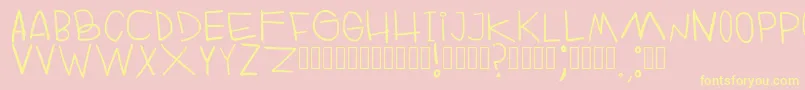 RuinOfFabulerie Regular Font – Yellow Fonts on Pink Background