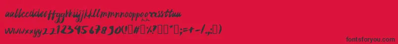 rujakpetis Font – Black Fonts on Red Background