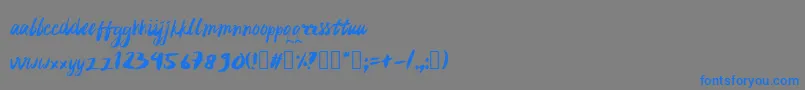 Шрифт rujakpetis – синие шрифты на сером фоне