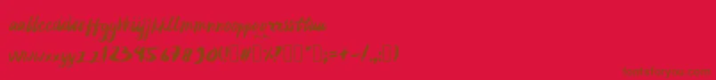 rujakpetis Font – Brown Fonts on Red Background