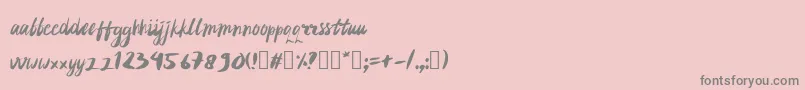 Шрифт rujakpetis – серые шрифты на розовом фоне
