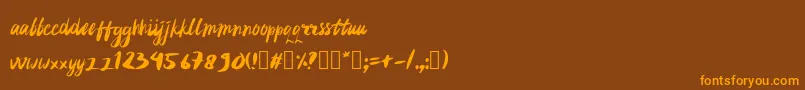 Шрифт rujakpetis – оранжевые шрифты на коричневом фоне