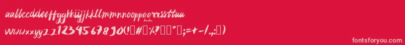 rujakpetis Font – Pink Fonts on Red Background