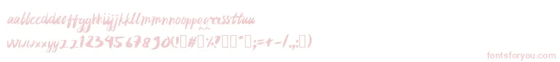 Шрифт rujakpetis – розовые шрифты на белом фоне