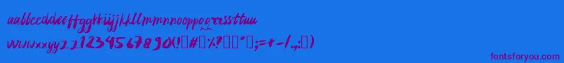Шрифт rujakpetis – фиолетовые шрифты на синем фоне