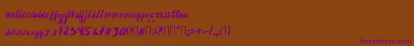 rujakpetis Font – Purple Fonts on Brown Background