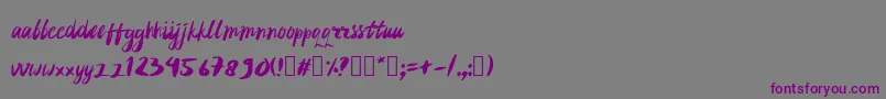Шрифт rujakpetis – фиолетовые шрифты на сером фоне