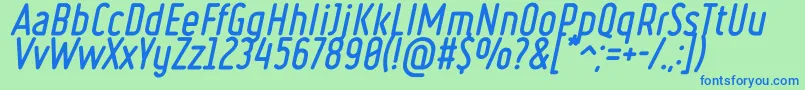 フォントRuler Bold Italic – 青い文字は緑の背景です。