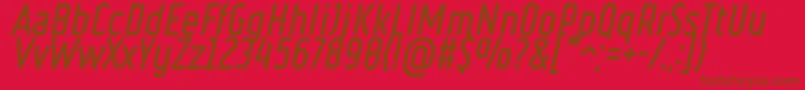 Шрифт Ruler Bold Italic – коричневые шрифты на красном фоне