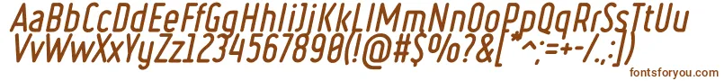 フォントRuler Bold Italic – 白い背景に茶色のフォント