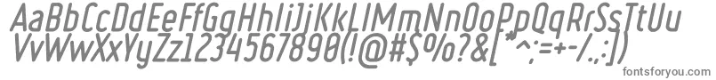 フォントRuler Bold Italic – 白い背景に灰色の文字