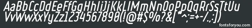 フォントRuler Bold Italic – 白い文字