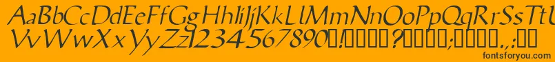 VicisskItalic Font – Black Fonts on Orange Background