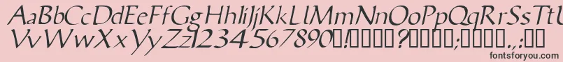 VicisskItalic Font – Black Fonts on Pink Background