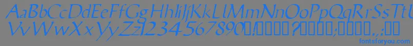 VicisskItalic Font – Blue Fonts on Gray Background