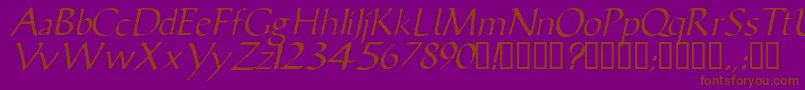 VicisskItalic Font – Brown Fonts on Purple Background