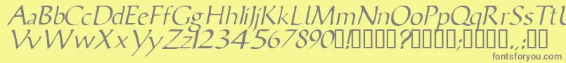 VicisskItalic Font – Gray Fonts on Yellow Background