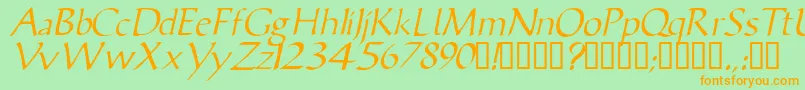 VicisskItalic Font – Orange Fonts on Green Background