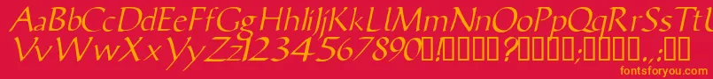 VicisskItalic Font – Orange Fonts on Red Background