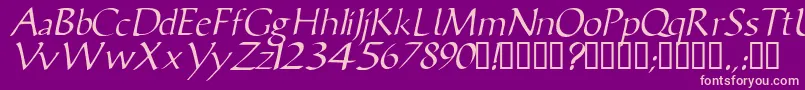 VicisskItalic Font – Pink Fonts on Purple Background