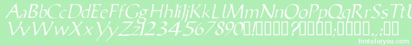 VicisskItalic Font – White Fonts on Green Background