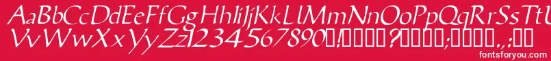 VicisskItalic Font – White Fonts on Red Background