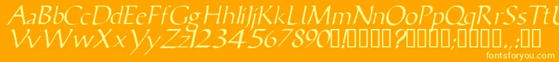 VicisskItalic Font – Yellow Fonts on Orange Background