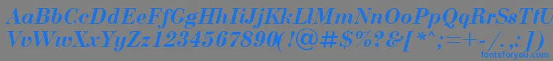 More about UkBodoniBolditalic Font UkBodoniBolditalic Font – Blue Fonts on Gray Background