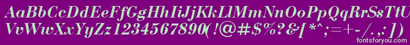 More about UkBodoniBolditalic Font UkBodoniBolditalic Font – Green Fonts on Purple Background
