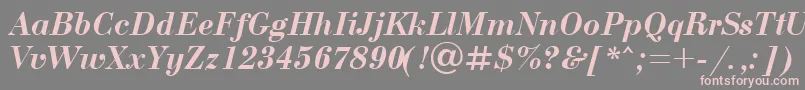 More about UkBodoniBolditalic Font UkBodoniBolditalic Font – Pink Fonts on Gray Background