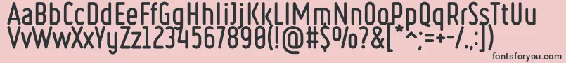 フォントRuler Bold – ピンクの背景に黒い文字